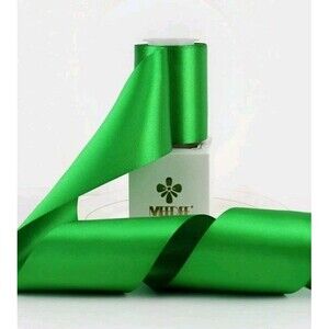 Shiny Green Satin Ribbon Spool Elegant Wedding Gift Wrap Crafting Supplies